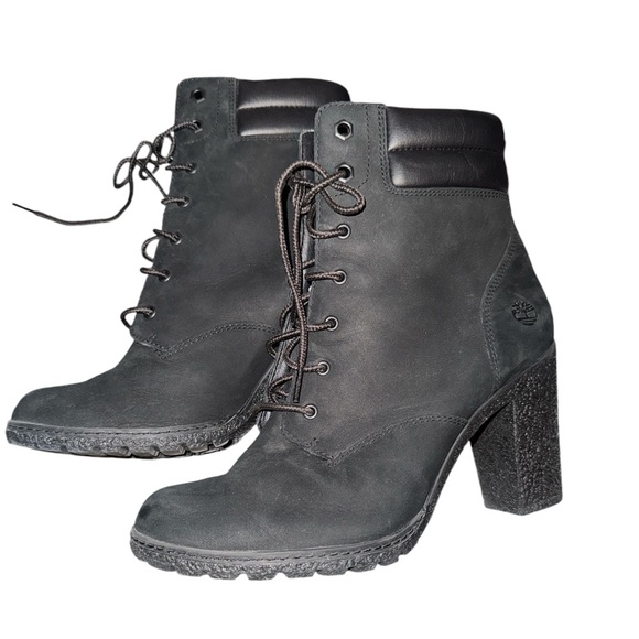Timberland Black Lace-Up Tilson Ankle Boots EUC 9.5 - Picture 2 of 7